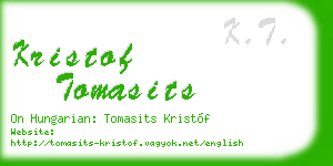kristof tomasits business card