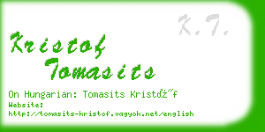 kristof tomasits business card